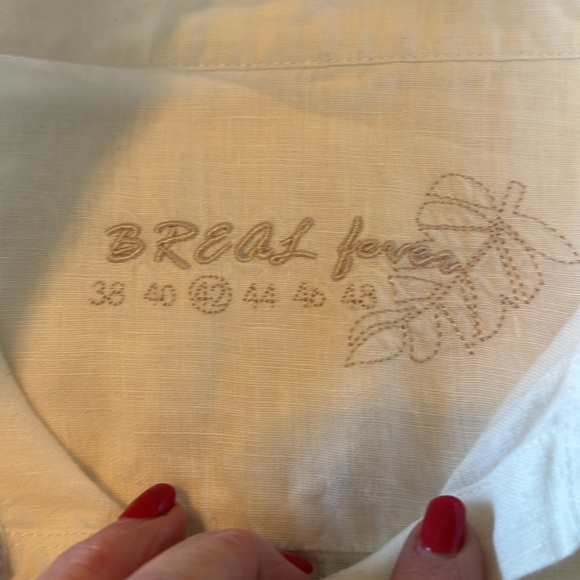 French Linen Jacket women’s SZ 8/42 white Patrice Breal lux safari European EUC - Picture 6 of 9